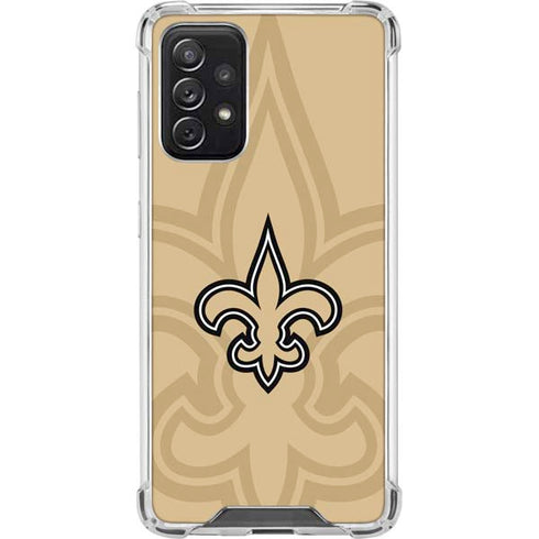 NFL New Orleans Saints Double Vision Galaxy A72 5G Clear Case